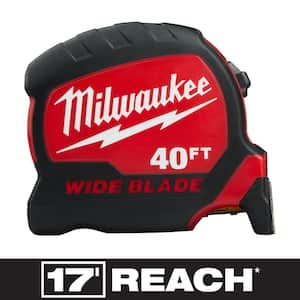 40 ft. x 1-5/16 in. Wide Blade Tape Measure with 17 ft. Reach