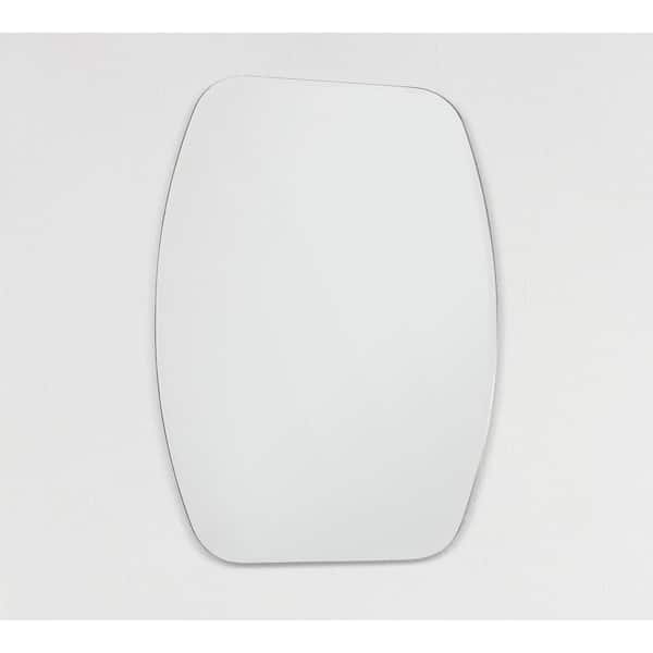 Decor Wonderland Sydney Mini 22 in. W x 28 in. H Oval Frameless Wall Mount Bathroom Vanity Mirror with Polished Edge
