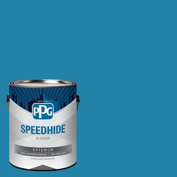 SPEEDHIDE 1 gal. PPG1238-6 Blue Paisley Satin Exterior Paint