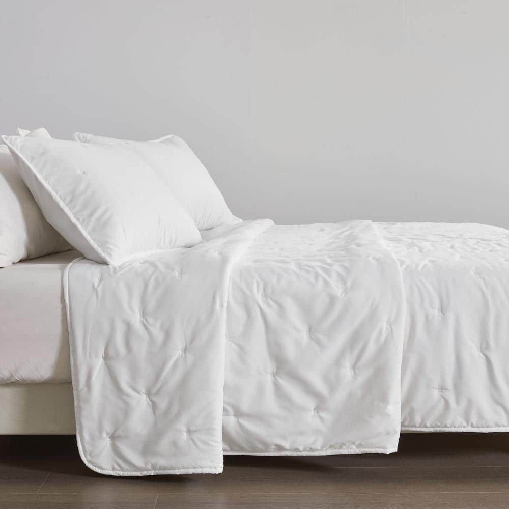 Dot Stitched Quilt Set With Shams (Twin / Twin XL, White) price history on PriceWatchPro