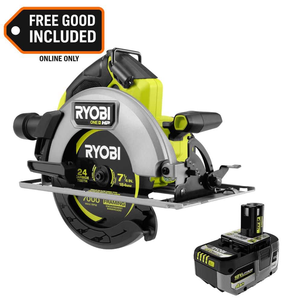 ONE+ HP 18V Brushless Cordless 7-1/4 in. Circular Saw with ONE+ 18V 4.0 Ah HIGH PERFORMANCE Battery price history on PriceWatchPro