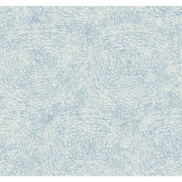 York Wallcoverings 60.75 sq.ft. Blue Floret Wallpaper
