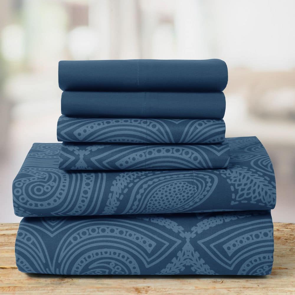 LDC LUX DECOR COLLECTION Lux Decor 6-Piece Microfiber Sheet Set