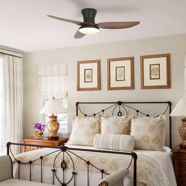 Style　SMART TOZING 40 in. Smart Indoor Black Wood Low Profile Standard Ceiling