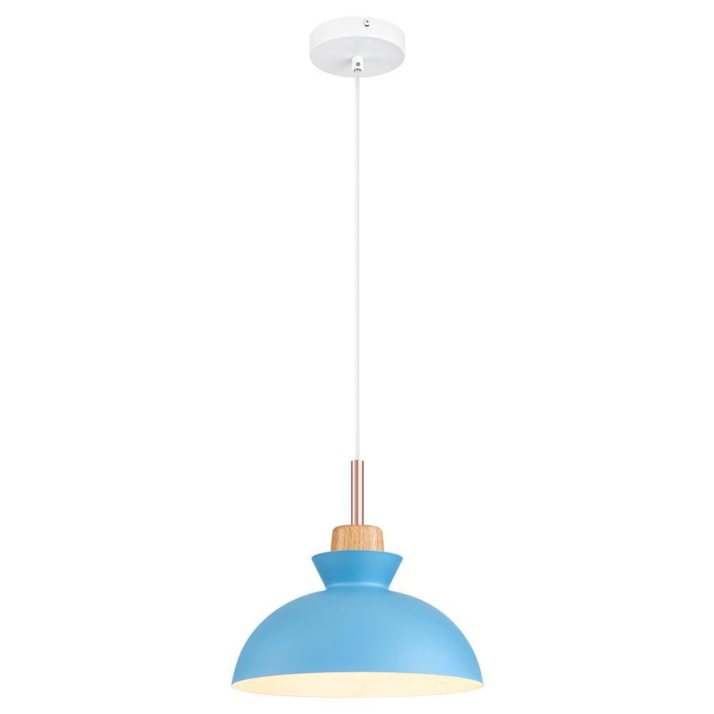 Blue Bird Aluminum Dome Pendant Light with Adjustable Cord