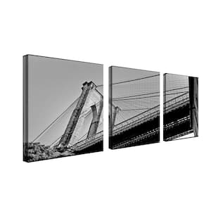 3 Panel Brooklyn Bridge II by Preston Print Floater Frame Architecture Wall Art 18 in. x 54 in.