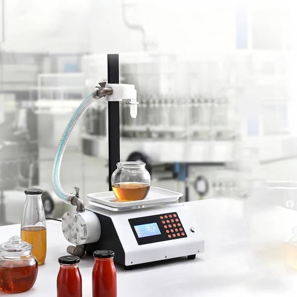 Automatic Bottle Filler Machine Bottling Gear Pump Digital Control for Honey, Oil, Wine, Detergent, Viscous Liquids