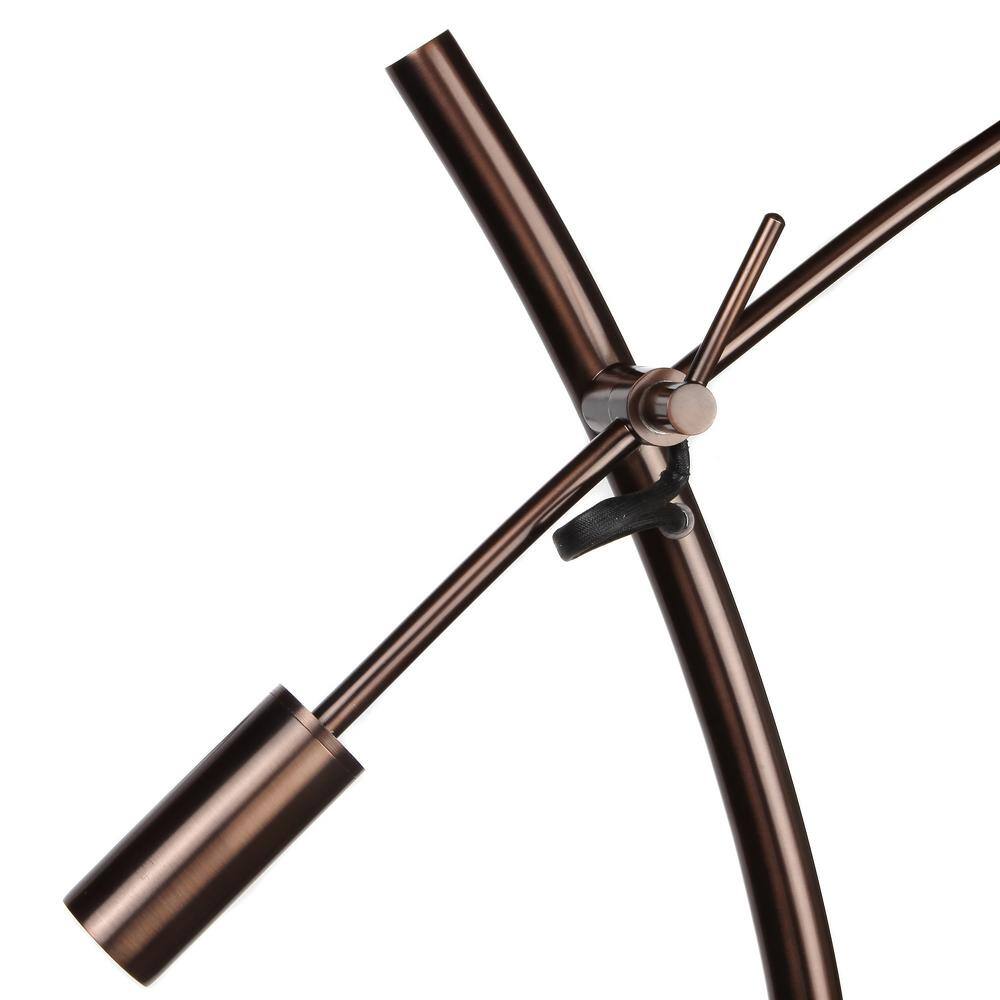 Grayson Bronze Adjustable Arc LED Floor Lamp