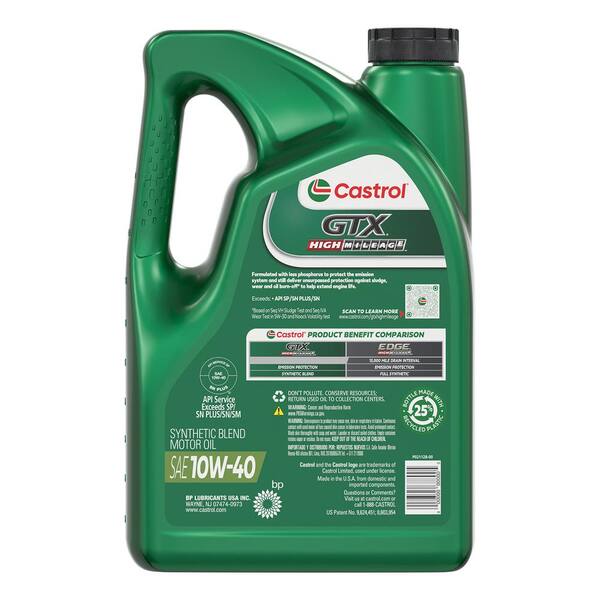 High Mileage Full Synthetic Motor Oil 10W-40, 5 Quart – Diesel Compatible – Made In USA