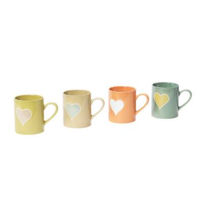 Tabletops Gallery Sedona Stripe 16 oz. Mugs (Set of 4) TTU-M6806-EC - The  Home Depot