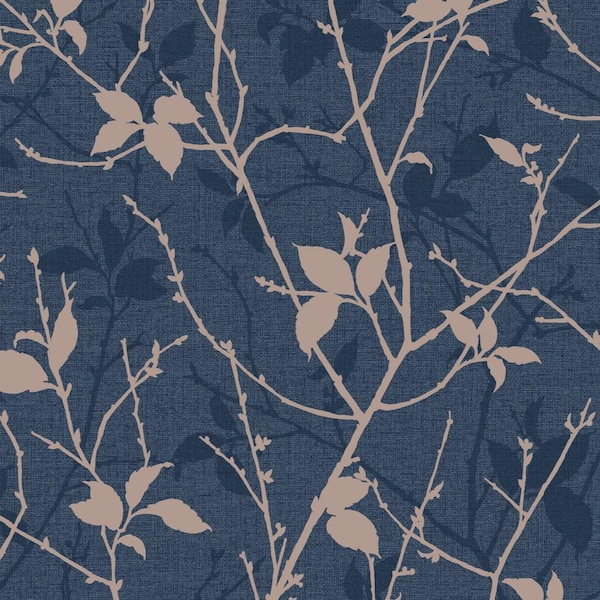 Graham & Brown Boutique Belle Navy and Copper Wallpaper Sample