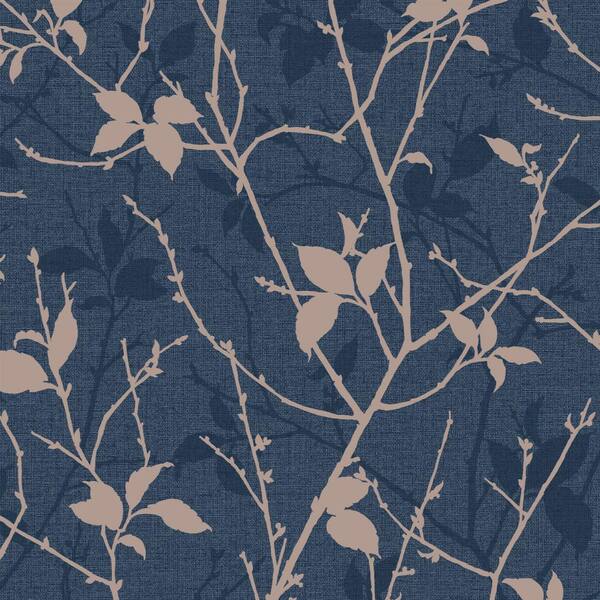 Graham & Brown Boutique Belle Navy and Copper Wallpaper Sample