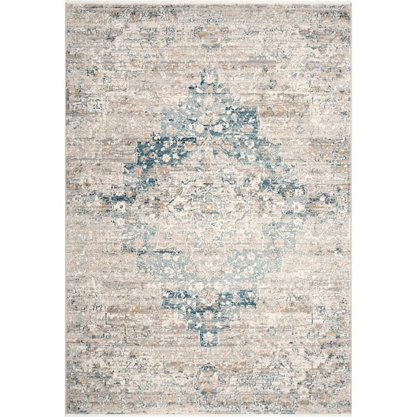 Alessandra Millifleur Medallion Blue 8 ft. x 10 ft. Area Rug