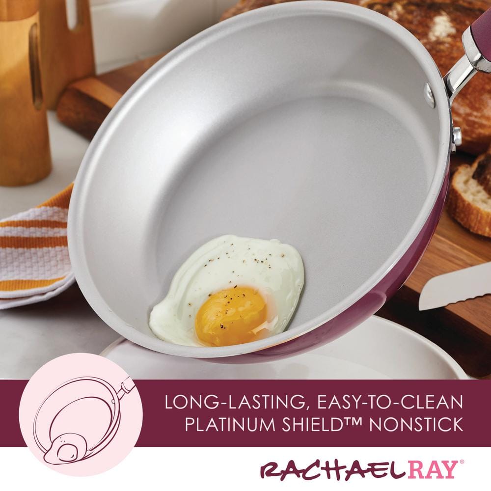 Burgundy Shimmer Aluminum Nonstick 13-Piece Cookware Set