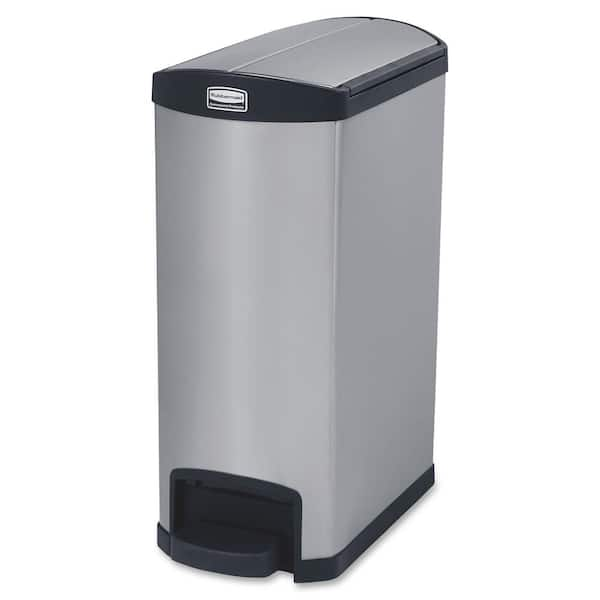 Rubbermaid Commercial Products Step-On 30-Gallon Black Steel Touchless Trash  Can with Lid at