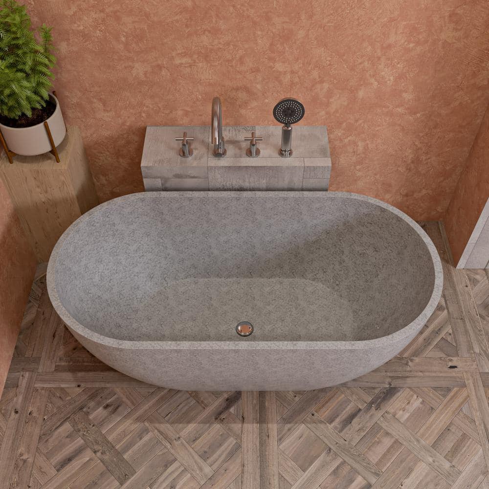 Brushed Nickel Deck Mounted Tub Filler with Handheld Showerhead