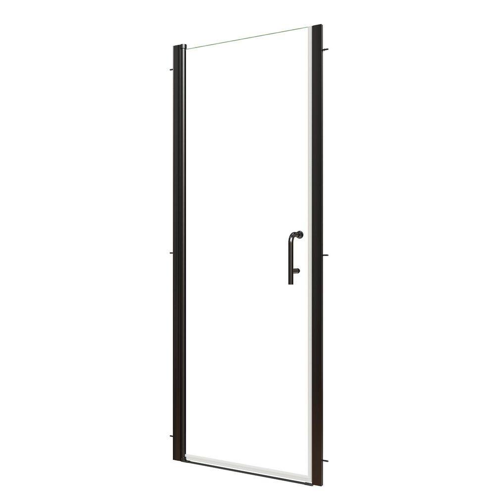 30-32 in. W x 72 in. H Victoria Frameless Pivot Swing Shower Door in Matte Black with Clear Glass price history on PriceWatchPro