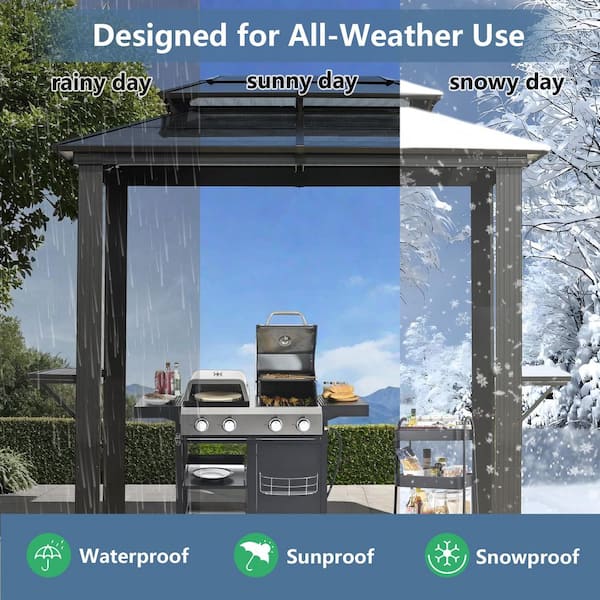 Hofzelt Fargo X Ft Grill Gazebo Shelter Outdoor Patio Barbecue