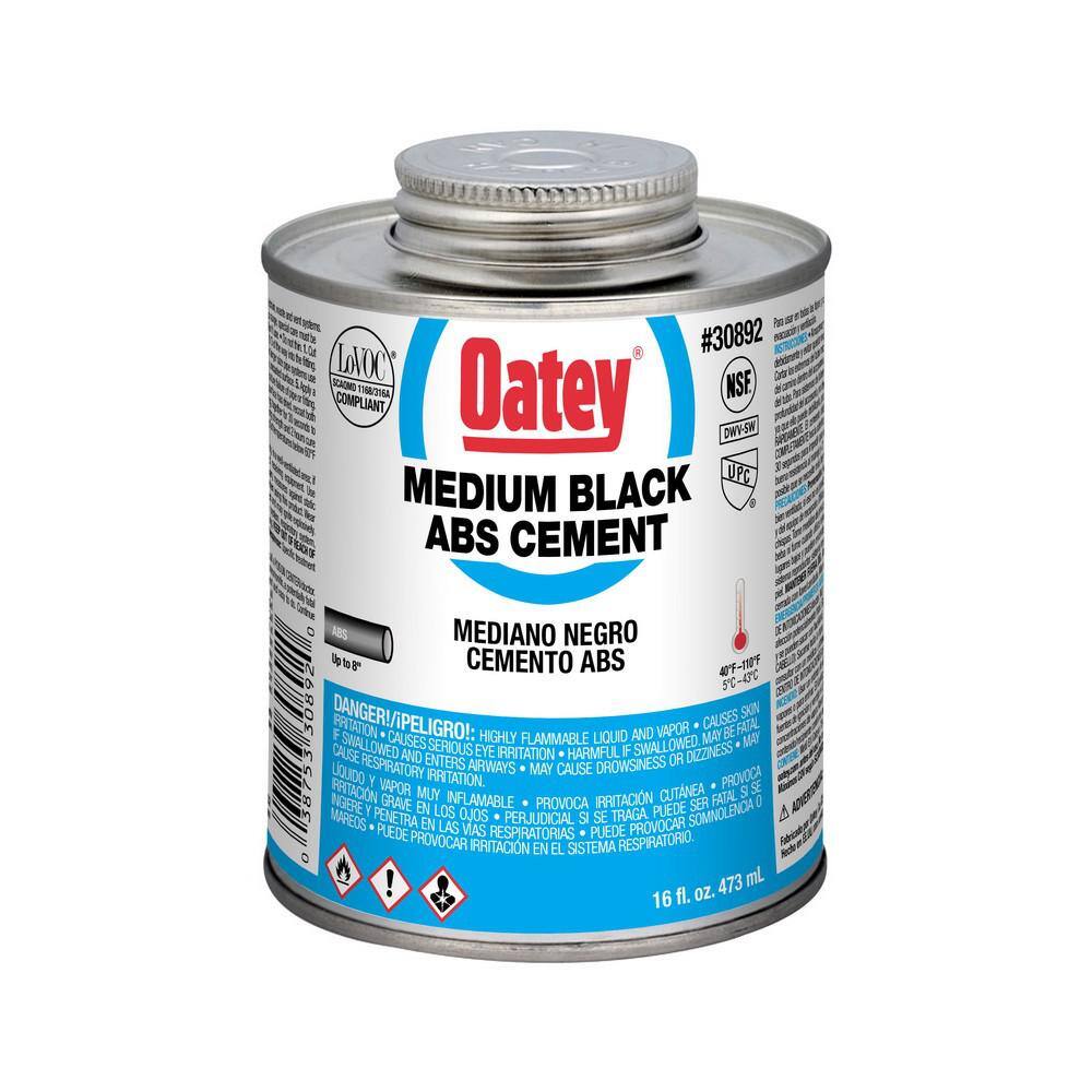 Oatey 16 oz. Medium Black ABS Cement 32359MX The Home Depot