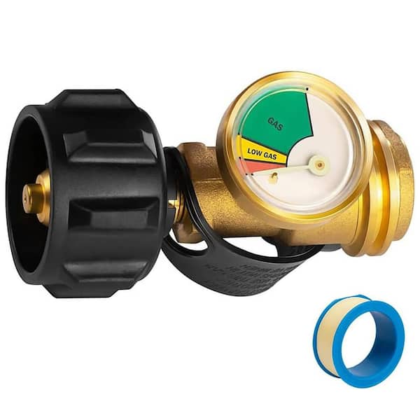 Universal QCC1 Propane Tank Gauge Level Indicator Leak Detector with Luminous Dial for BBQ Gas Grill RV Camper