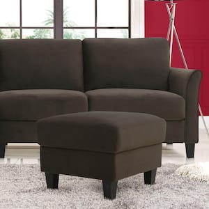 Wentworth Ottoman with Upholstered Cushion Top, Coffee