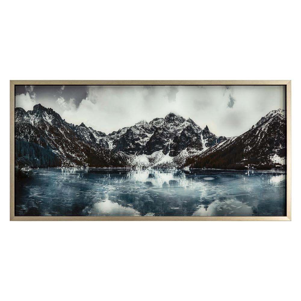 Artic Slumber Silver Framed Landscape Glass Poster