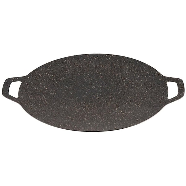 9.4 in. Iron Thin Grill Pan with Non-Stick Coating, Baking Tray for Kitchen, Home, Party Travel and Outdoor (1-Pack)