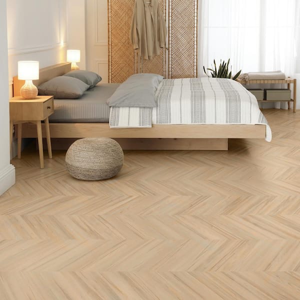 Chevron Waukee Mill Maple 22 MIL x 12 in. W x 28 in. L Click Lock Waterproof Vinyl Plank Flooring (18.9 sq. ft./Case)