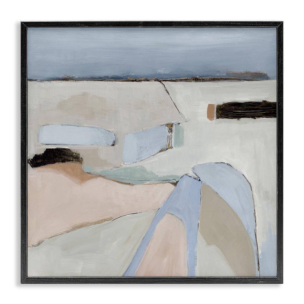 Organic Neutral Landscape by Jacob Q Black Framed Abstract Giclee Art Print 24 in. x 24 in. price history on PriceWatchPro