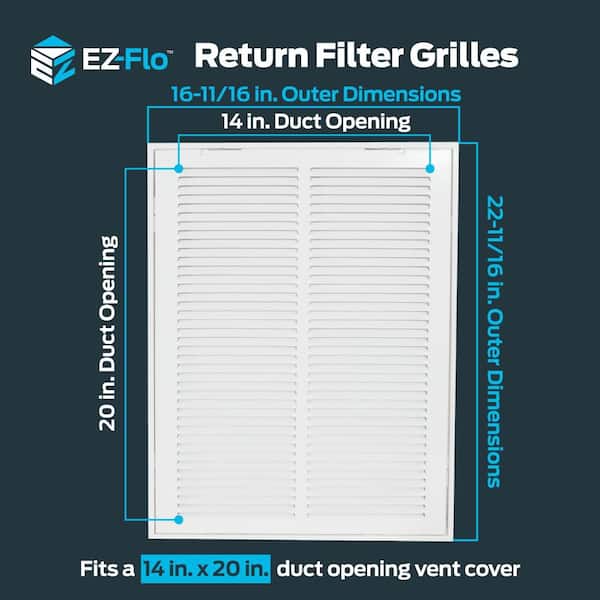 14 in. x 20 in. Steel Return Filter Grille