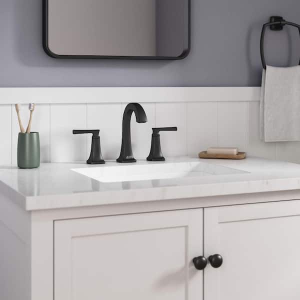 Belmeade 8 in. Widespread Double Handle Bathroom Faucet in Matte Black