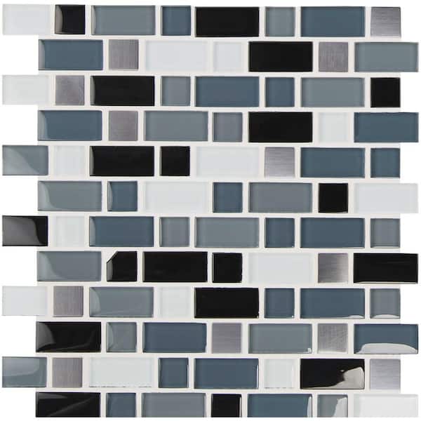 100 12 Inch Glacier Blue  Stained Glass Mosaic Tiles
