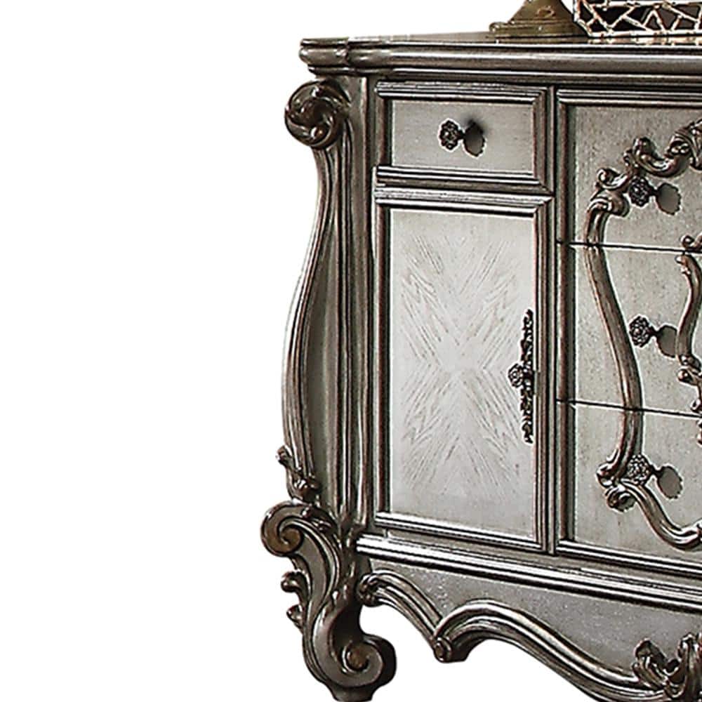 Farmhouse Antique Platinum Dresser with Dovetail Drawers