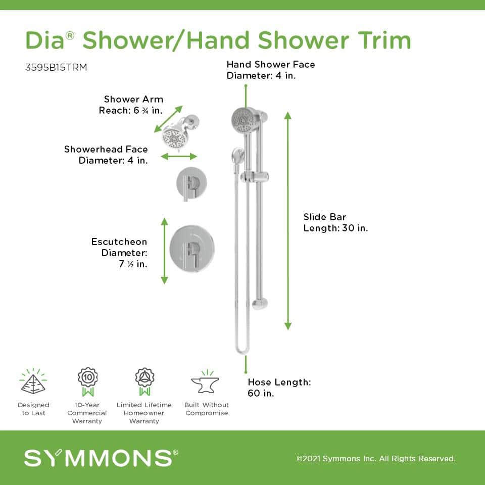 Polished Chrome Adjustable Multi-head Shower System with Handheld Sprayer