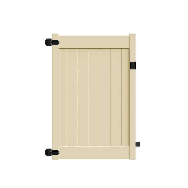 Veranda Linden 4 ft. W x 6 ft. H Sand Vinyl Un-Assembled Fence Gate