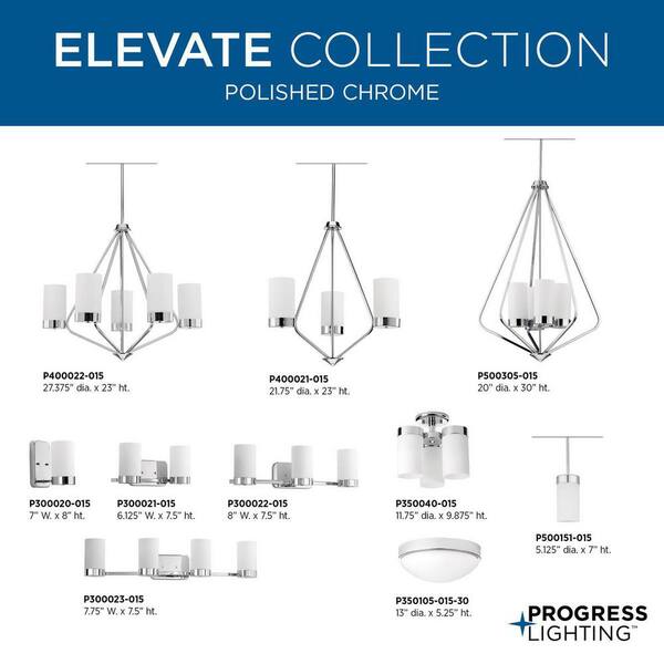 Progress Lighting Elevate 5-Light Polished Chrome Modern/Contemporary Chandelier