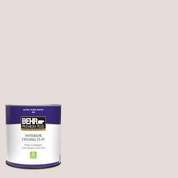 BEHR PREMIUM PLUS 1 qt. #PR-W11 Patience Ceiling Flat Interior Paint