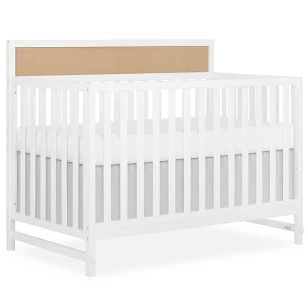 Dream On Me Kai Convertible Crib, White Plus Natural