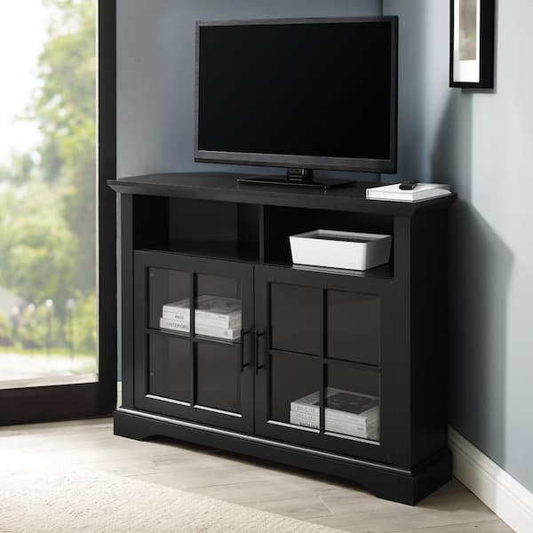 Solid wood tall on sale tv stand