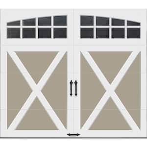 Coachman X Design 8 ft x 7 ft Insulated 18.4 R-Value  Sandtone Garage Door with Arch Windows