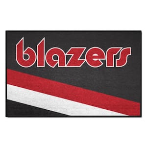 NBA Retro Portland Trail Blazers Black 2 ft. x 3 ft. Starter Mat Area Rug