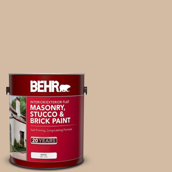 BEHR 1 gal. #N270-3 Coco Flat Interior/Exterior Masonry, Stucco and Brick Paint