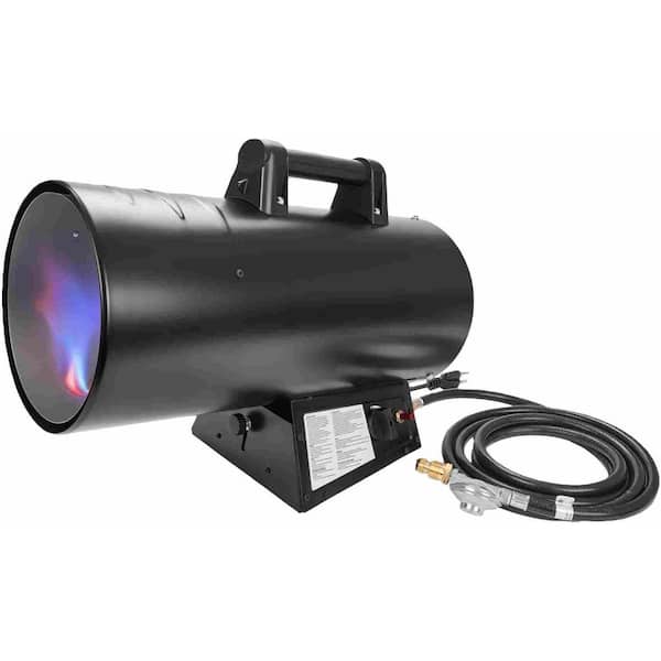 85,000 BTU Portable Forced Air Propane Heater 10 ft. Hose and Regulator, Adjustable Torpedo Heater for Garage/Jobsite