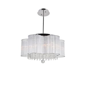 Spring Morning 7 Light Down Chandelier With Chrome Finish