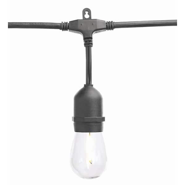 String Light with S14 Single Filament Hampton Bay 12-Light Indoor/Outdoor 24 ft