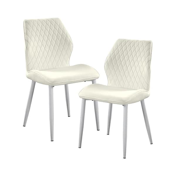 Lazzara Bixley Beige Velvet Dining Room Side Chair (Set of 2)