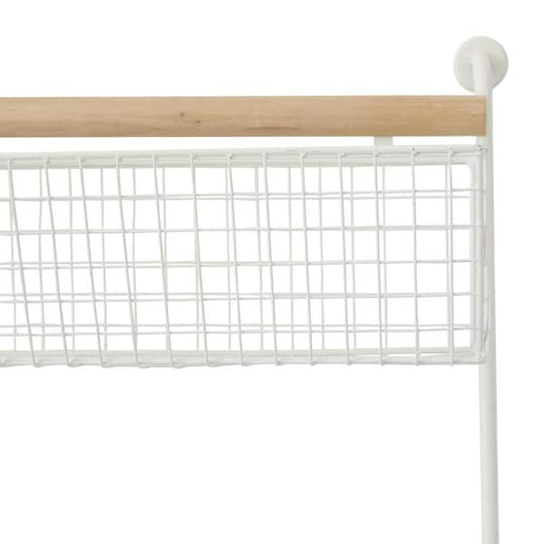 White Wall Mounted Magazine Rack Holder