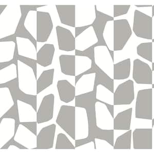 60.75 sq.ft. Mettalic Silver Primitive Metallic Vines Wallpaper