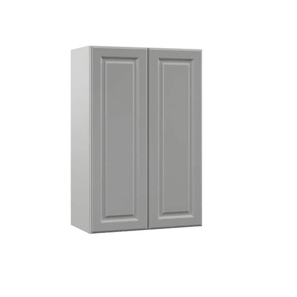 Hampton Bay Designer Series Elgin Assembled 24x36x12 in. Wall Kitchen Cabinet in Heron Gray
