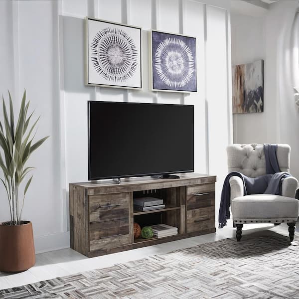Signature DESIGN BY ASHLEY Derekson Gray TV Stand Fits TV's up to Signature DESIGN BY ASHLEY Derekson Gray TV Stand Fits TV's up to